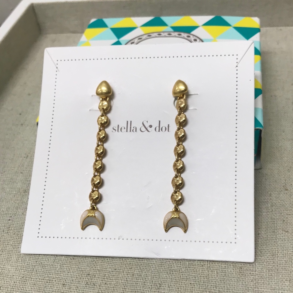 STELLA & DOT Trevally Earrings - Two-in-One - NIB - Picture 2 of 3